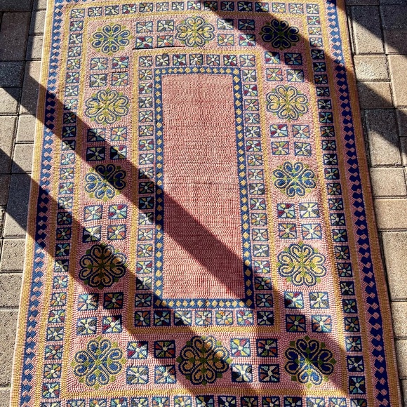 Handmade Colorful Patterned Area Rug 3 x 5 - Picture 2 of 6